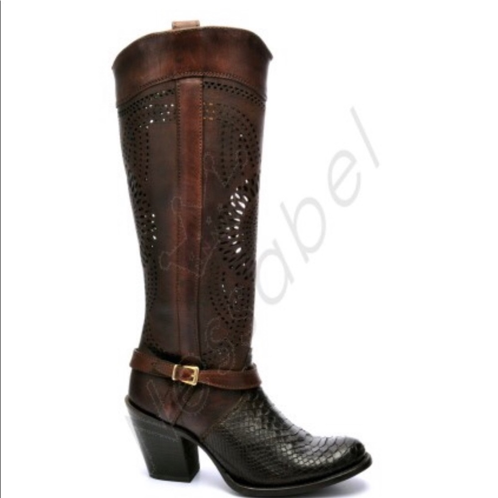 Cuadra women boots with genuine pithon leather